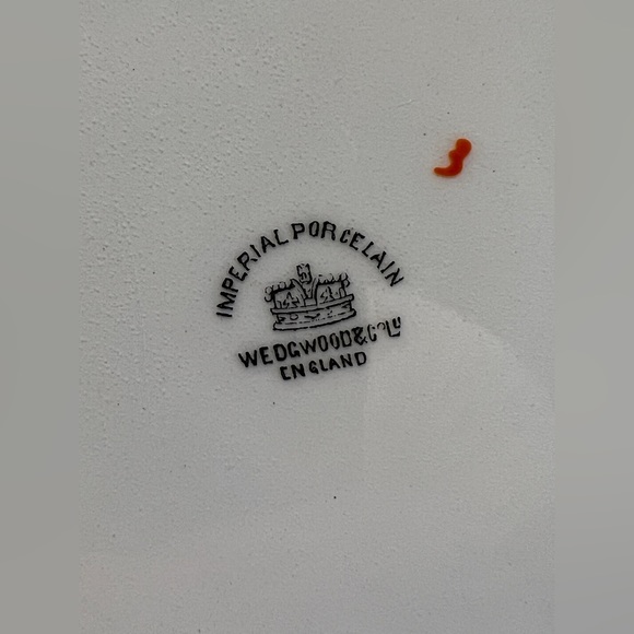 VTG Old Wedgwood Imperial Porcelain Octagonal Plate Birds & Flowers. Handpainted - Picture 5 of 5